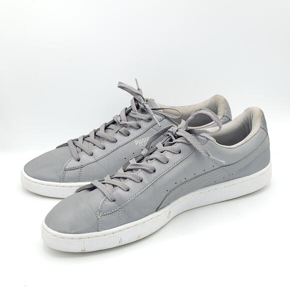 Puma basket silver  reflective low top  358637 01 men\'s size 13 main image 8